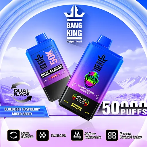Bang King 50k Vape  Saveurs 2 en 1 50 000 bouffes - Kingapevape